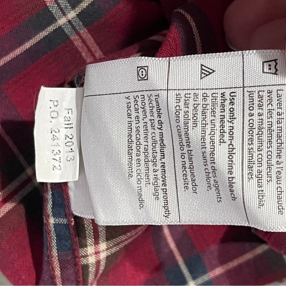 Carhartt Red Plaid Button Down Shirt Size Medium Relaxed Fit Cotton 2 Pocket - Picture 8 of 13